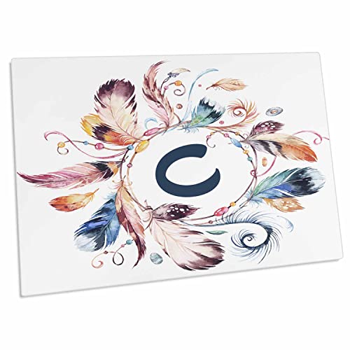 Desk pad 3dRose Boho Feather Wreath 23x16 pulgadas