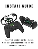 EXknight Leverback V2 PS5 Paddles, Mocowany Przycisk Tylni dla PS5 Controller | Pasuje do Joysticka Nasadki (Czarny)