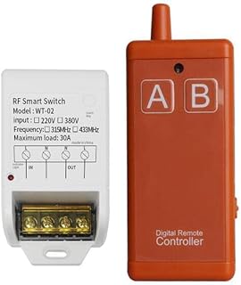 RF Wireless AC 220V Remote Control Switch 30A Relay Receiver Transmitter 315/433 MHZ for Water Pump Lighting Universal - (Voltage: 220V, Size: 433mhz)