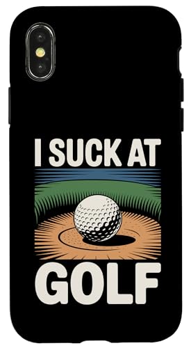 I Suck At Golf Loser Dad ȃW[N St X}zP[X iPhone X/XS p