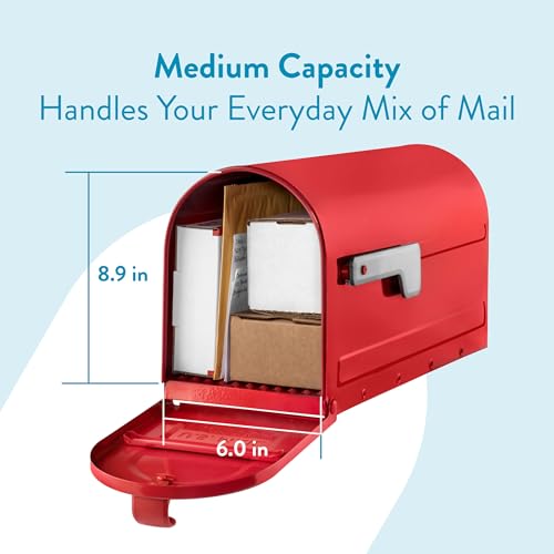 Image of ARCHITECTURAL MAILBOXES 7600R MB1 Mailbox, Medium, Red