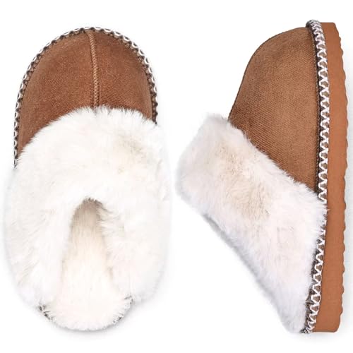Image of IceUnicorn Kids Slippers Girls Boys Fuzzy House Shoes Bedroom Slides