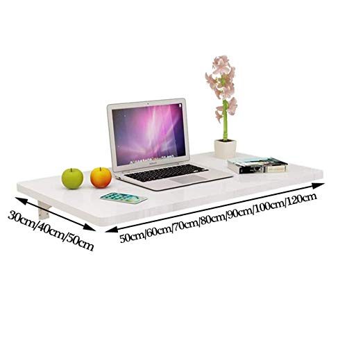 Opklapbare tafel Wandgemonteerde klaptafel, zware opklapbare wandtafel Eettafel Laptopcomputer Bureau Perfecte aanvulling op wasruimte/kantoor/thuisbar/keuken en eetkamer (wit) - Afbeelding 8