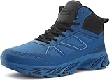 Joomra Mens High Top Shoes for Men Size 12 Basketball Walking Tennis Sneakers Leather Cushion Ankle Street Blue 47
