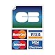 Ambiance Sticker Aufkleber CB Akzeptiert Auto Wand Shop Shop Hotel Taxi Managerkarte Blau Visa Wand Sticker Logo – H 12 cm x L 8,5 cm