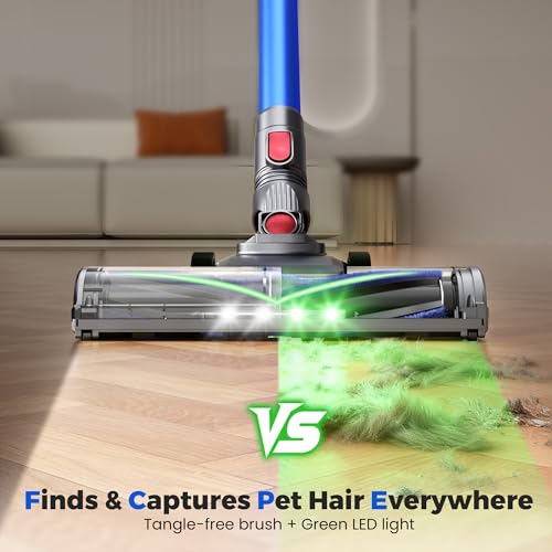 Image of UML0 Cordless Vacuum Cleaner, 40Kpa Powerful Suction Stick Vacuum Cleaners for Home, 45 Mins Runtime, 1.6L Dust Box, Anti-Tangle, 8-in-1 Rechargeable Vacuum for Hardwood Floor,Carpet,Pet Hair