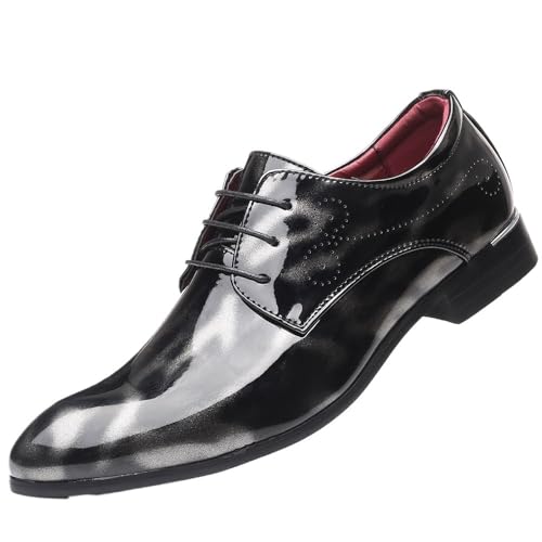Men's Lace-up Shoes, Casual Men's Leather Shoes, Business Pointed Male Loafers, Slip-on Men Office Shoes, Waterproof Dress Shoes for Men