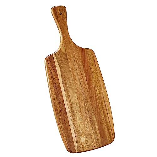 Acacia Wood Cutting Board and Cheese Board with Handle