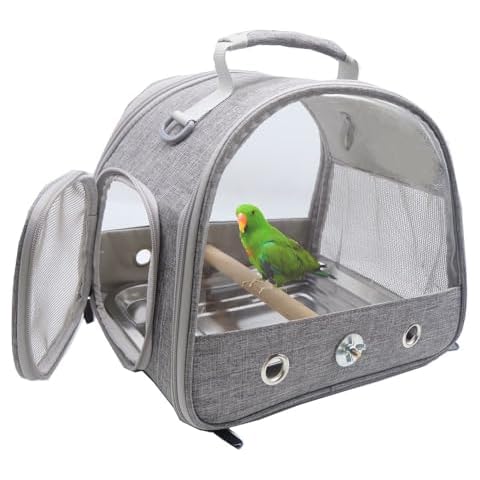 Portable Bird Travel Carrier with Accessories Cover