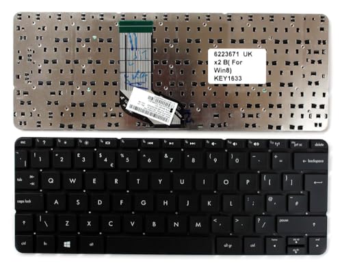 Clavier portable HP 0KNL-0K1UK19 Power4Laptops noir touche Royaume-Uni de rechange