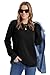 WIHOLL Black Tops for Women Crewneck Sweatshirts Long Sleeve Shirts Travel Outfits Early Fall Fashion 2025 S
