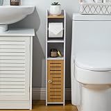 H HUIYKALY Bathroom Storage Cabinet,Small Storage Cabinet for Small Spaces,Bathroom Stand with Toile