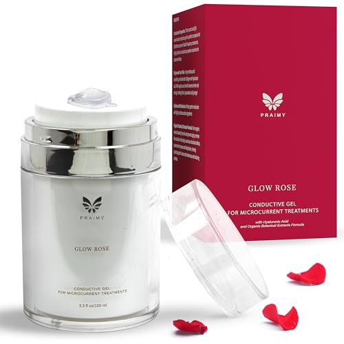 Praimy JB202301-GLOW-42-SR Rose Conductive Gel For Face Microcurrent - Hyaluronic Acid, Collagen, Vitamin C, Microcurrent And Radio Frequency Primer Gel Conductor Serum For Facial Machine Device thumb #8