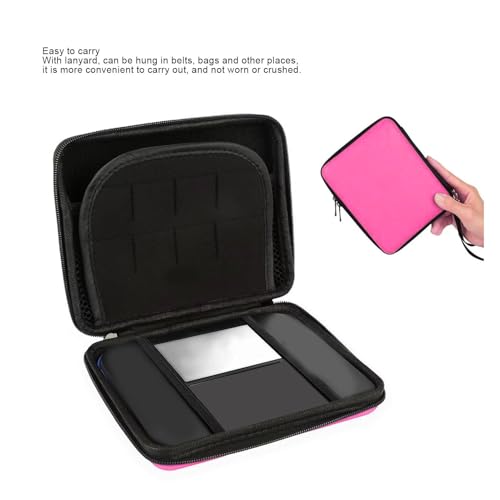 Image of Pomya Protective Hard Shell Travel Carrying Case for 2DS with 8 Game Card Holders, Shockproof Dust Proof, Lightweight Design for Everyday Guard and Travel (Pink)