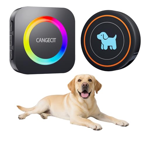 Dog Door Bell for Potty Training to Go Outside, Wireless Doggie Doorbell for Dogs, Puppy Training Bell with Touch Button, IP65 Waterproof, 1000ft Range, 55 Chimes & Adjustable Volume (1 Button)