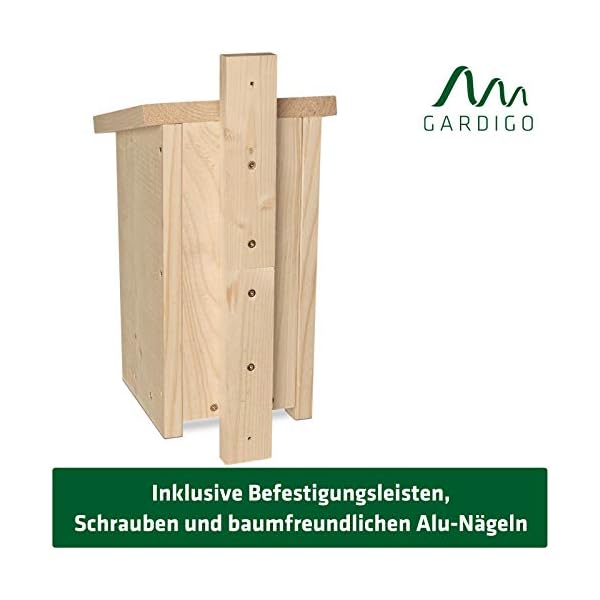 GARDIGO® Nistkasten für Kohlmeisen I Made in Germany, aus deutschem Holz, Vogelhaus, verschraubt, unbehandelt und… – Bild 6
