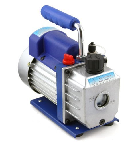 XtremepowerUS 1/4HP Rotary Vane Vacuum Pump for Automotive Air Conditioner Resin Degassing Refrigeration HVAC A/C R410a R134 (3.5 CFM), w/Vacuum Oil