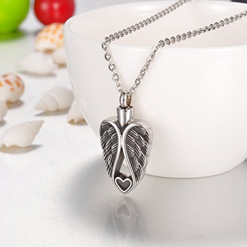 Valyria Jewelry Angel Wing Urn Necklace Keepsake Memorial Pendant- Funnel Included - Thumbnail 6