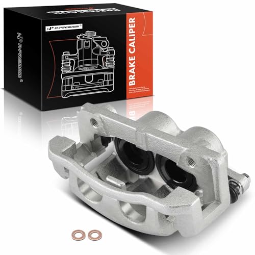 A-Premium Disc Brake Caliper Assembly with Bracket Compatible with Nissan & Infiniti Models - Armada 2005, Armada 2006 (SE Off-Road), QX56 2004-2006, Pathfinder Armada 2004, Titan - Front Driver