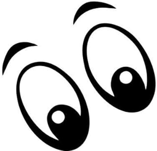Cartoon Eyes Vinyl Sticker Graphic - Peel and Stick - Decorative Sticker