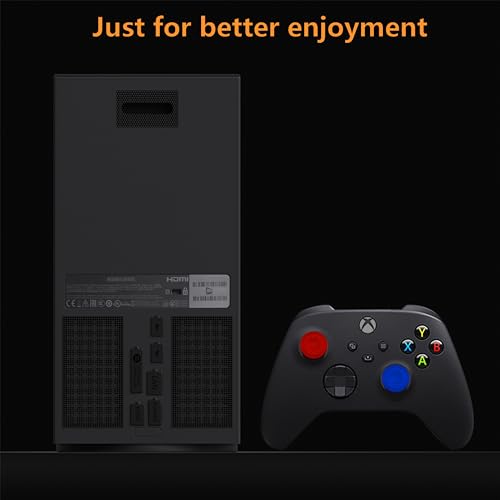 GAMSURFING Dust Filter for Xbox Series X Console- 8 Silicone Plugs and 4 PVC Meshs Set, Anti-Dust Vent Cover Dustproof Case X-Series X Accessories with 6 Thump Grip Caps for Xbox Controllers