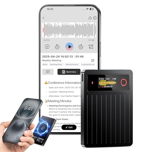 Powerextra AI Voice Recorder 64GB,Note Voice Recorder with GPT...