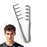 Volumizing Texture Comb, Wide-Toothed Comb, Apparatus Maximum Lift Roots Volume Tool, Barber Wide Fine-Toothed Dual-Purpose Set, ABS Plastic with Textured Grip Tool for Men. (Gray)