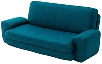 なつや ソファーベッド 3人掛け リクライニング ターコイズブルー 2