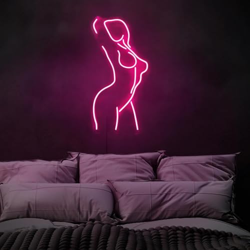 Image of Lady Neon Signs for Wall Decor 26 inches Neon Sexy Lady Body Light Up Sign Bedroom Bar Club Game Room Lights