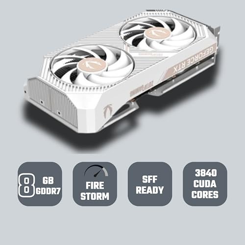 Image of ZOTAC Gaming Geforce RTX 5060 Twin Edge OC Graphics Card - White | 8 GB | DLSS4 | GDDR7 | PCIE 5.0 | SFF Ready | 3840 CUDA Cores | ZT-B50600Q-10M | Only Graphics Card with 5 Year Warranty