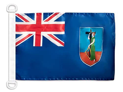AZ FLAG Montserrat Boat Flag 12x18 in Mesh Polyester Plastic Rings