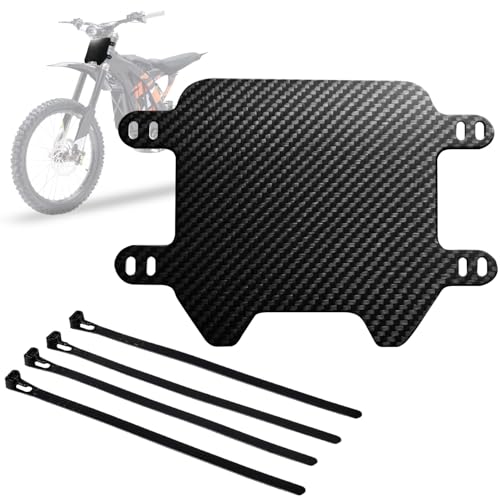 Image of Dirt Bike Number Plate for Surron LBX Talaria Sting MX3 /R MX4 MX5 XXX eRide Pro SR S SS 2.0 3.0 MX650 /350,Front License Compatible Fit for Ridstar Q20 Tutti Soleil 01 Imitation Carbon Fiber