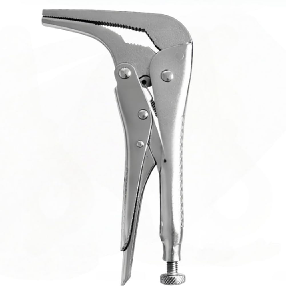 Udsknv[Ksl As Shown Vice Grip Plier Wrench 1Pc 90° Bent Nose Locking Crimping Tool In Steel For Versatile Applications