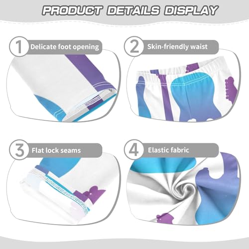 Pattern with Electric Guitars Girls Leggings,Workout Leggings for Girls Toddler Athletic Leggings Size for 3-10T3