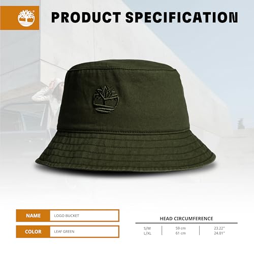 Image of Timberland Mens Bucket Hat, Cotton Twill, Soft Brushed Finish, Packable Sun Hat