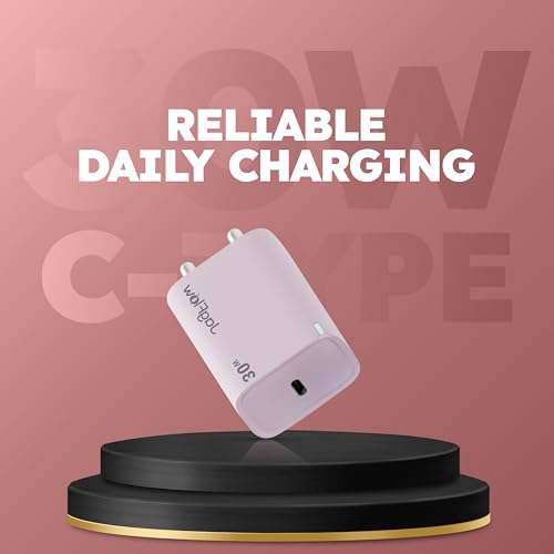 Image of Trueview 30W Fast Charging Power Adapter with Type-C Port | Wall Charger for Smartphones, Tablets & USB-C Devices | Pink