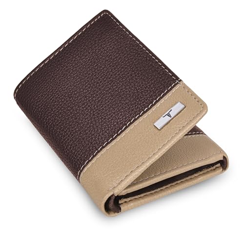 Image of URBAN FOREST Travis Brown /Beige Leather Wallet for Men