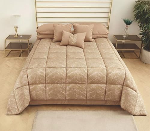 Masters House Trapunta Piumone Invernale 320gr Matrimoniale in Caldo Velluto con Effetto Oro Modello Venere, Imbottitura Calda e Morbida, Elegante, Made in Italy