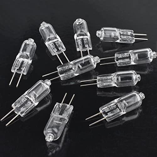 Diximus G4 Low Voltage Halogen Bulbs - 20 Watt Small Light Bulb – 12V Landscape Light Bulbs 20W Bi-Pin Bulb For Under Cabinet Puck Light, Chandeliers, Track Lighting - Warm White 2700K - 10 Pack #TOP3