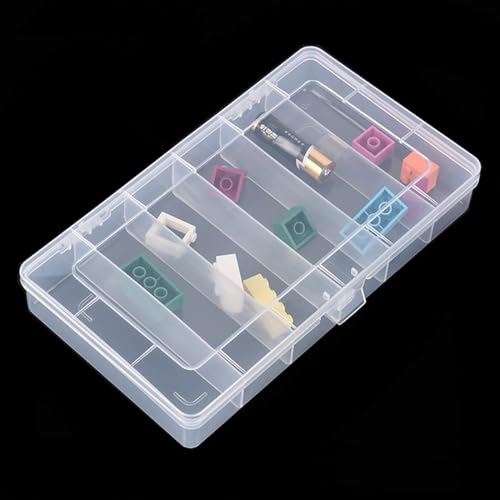 Image of 6 Grids Clear Plastic Organizer Box, Bead Storage Containers, Craft Organizers and Storage Beads Organizer, Art DIY, Crafts Jewelry Storage, Fishing Tackles, 2 PACK