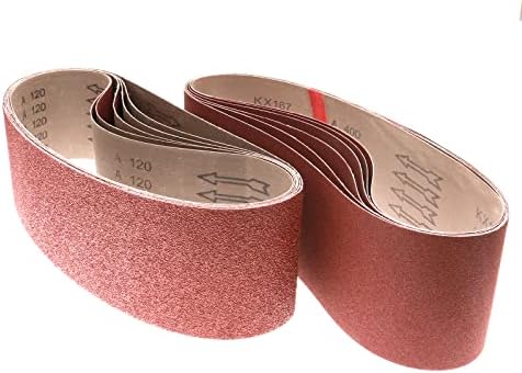 PRVEW 4x36 INCH Sanding Belts, 12 Pcs Aluminum Oxide Sanding Belt Sandpaper (2 Each of 60/80/120/150/240/400 Grit) for Belt Sander