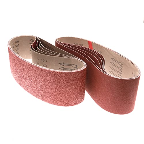 Prvew 4X36 Inch Sanding Belts, 12 Pcs Aluminum Oxide Sanding Belt Sandpaper (2 Each Of 60/80/120/150/240/400 Grit) For Belt Sander #TOP19