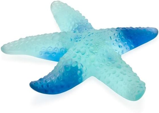 Daum Figura de estrella de mar azul mar coral de cristal #05711