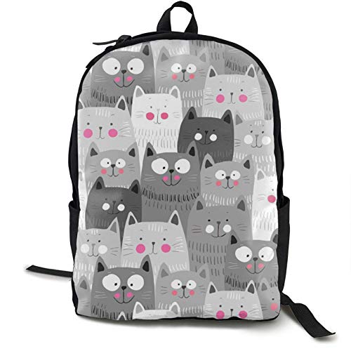 Preisvergleich Produktbild Herren-Rucksack Mehrzweck-Laptop-Rucksack Stilvolle Süße Katze Leichte Büchertasche für Sport im Freien Laufen Reisen Langlebiger Rucksack Sally Ragdoll