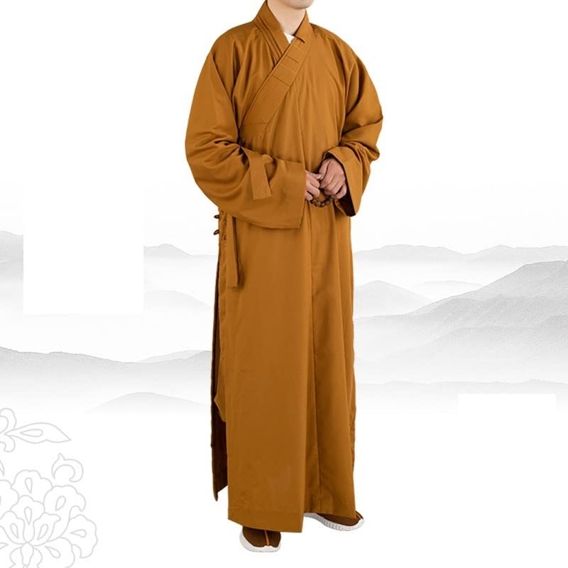 Monk's Clothing Zen Buddhist Men Robe Monk Robe Monk Buddhist OutfitBuddhist Robes Buddhist Clothing for Adults (Color : Yellow, Size : for Height 170cm)4