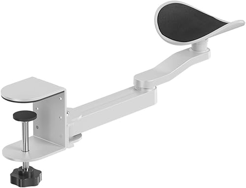 Soporte de escritorio para escritorio de computadora, codo ajustable con extensión de altura de 3 niveles, soporte ergonómico de aleación de