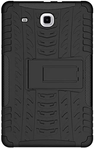 Image of MoreFit Hybrid Back Cover Case with Kickstand Wheel Pattern for Samsung Galaxy Tab E /SM-T560 / T565