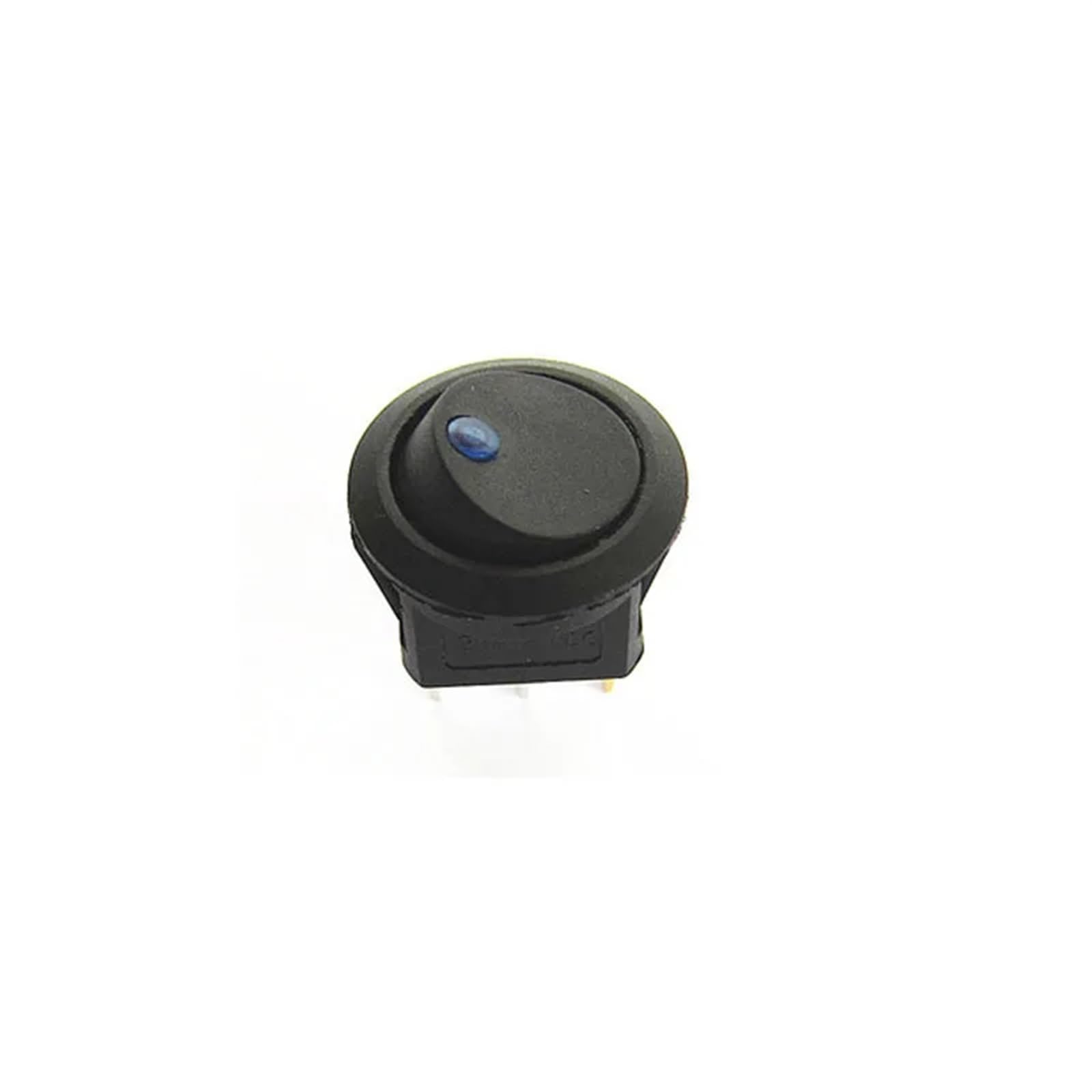 Interrupteur 3 broches rond 20 mm bleu pour commande électrique générale