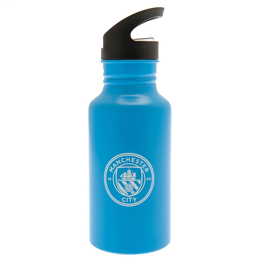 Manchester City FC Haaland Borraccia in alluminio (taglia unica) (blu), Blu, 16.9 Ounces