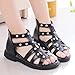Water Shoes for Kids High Top Sandals Fashion Summer Little Girl Beads High Top Princess Children Toddler Slippers Girl (Black, 1.5 Big Kids)